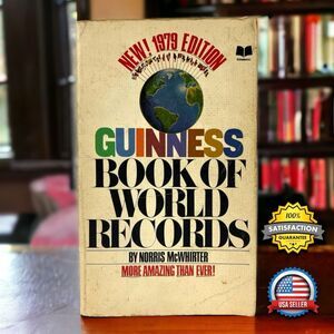 1979 Guinness Book Of World Records by Norris McWhirter Paperback Book Vintage
